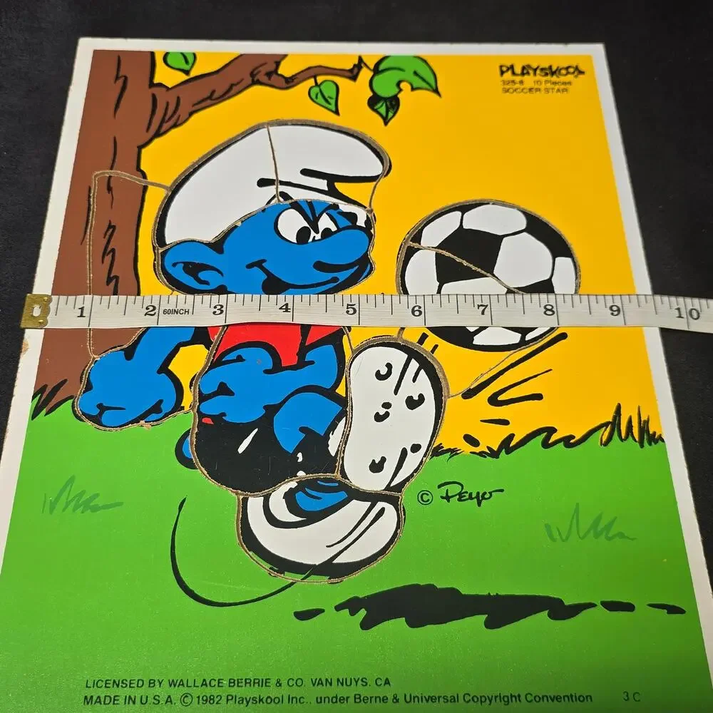 Playskool Soccer Star Smurf & Favorite Fruit Wooden Puzzle Set